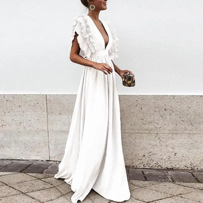 Vivienne™ – Damen Kleid mit Romantischen Rüschenärmeln