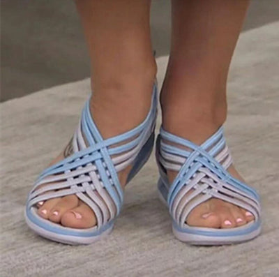 Barbara - Schicke Bequeme Damen Keilsandalen