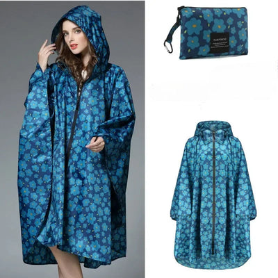 Damen Regenponcho mit Kapuze – Wasserdicht und stylisch für Outdoor-Aktivitäten