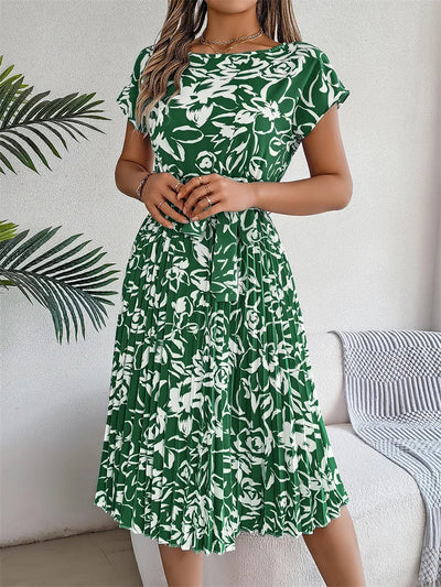 Liriane | Figurschmeichelndes Kleid mit Blumenmuster