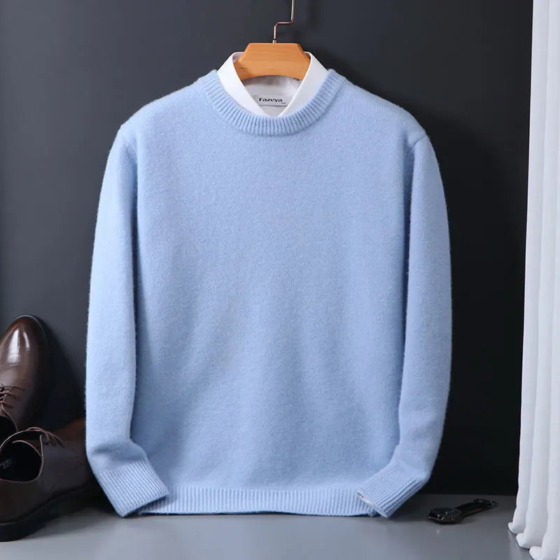 Weicher Strickpullover mit Rundhalsausschnitt für Herren