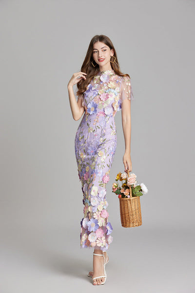 Chinny - Bohemian Transparentes Besticktes Kleid