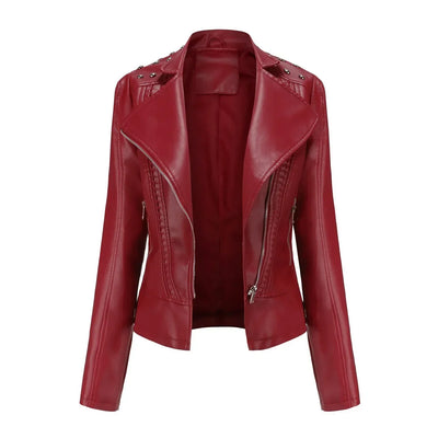 Bikerjacke Damen mit Reißverschluss | schmal für verschiedene Outfits