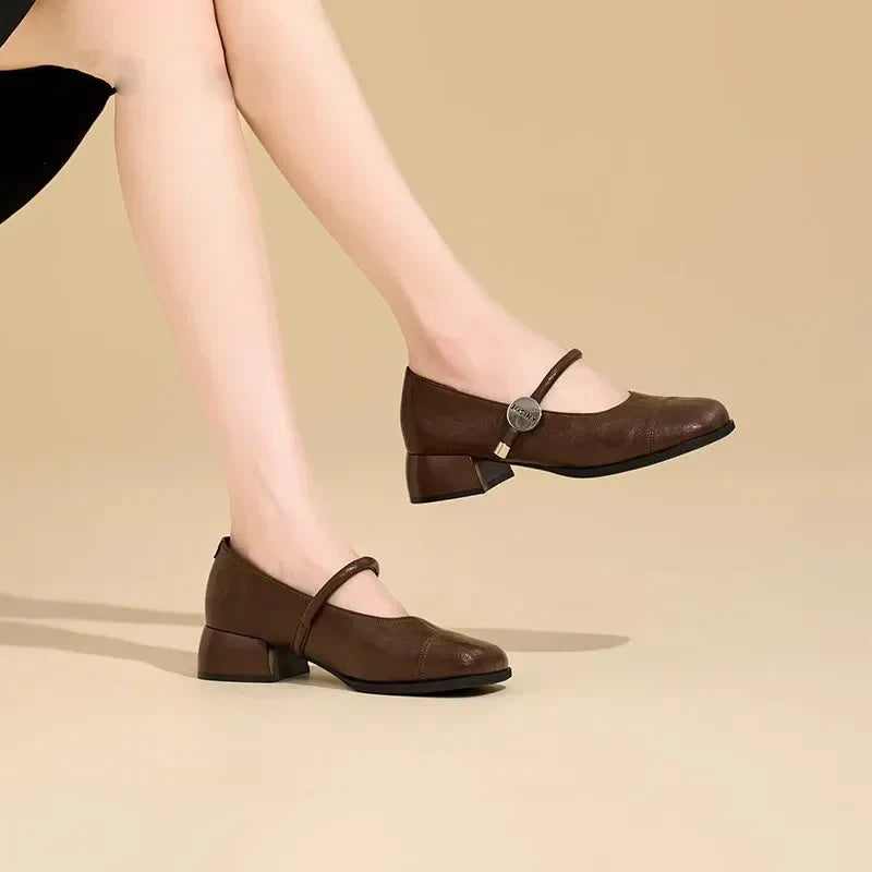 Victoria - Schicke Blockabsatz Pumps Damen