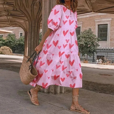 Blumiges Midikleid mit Volants | Luftig & Feminin | Ideal für den Sommer