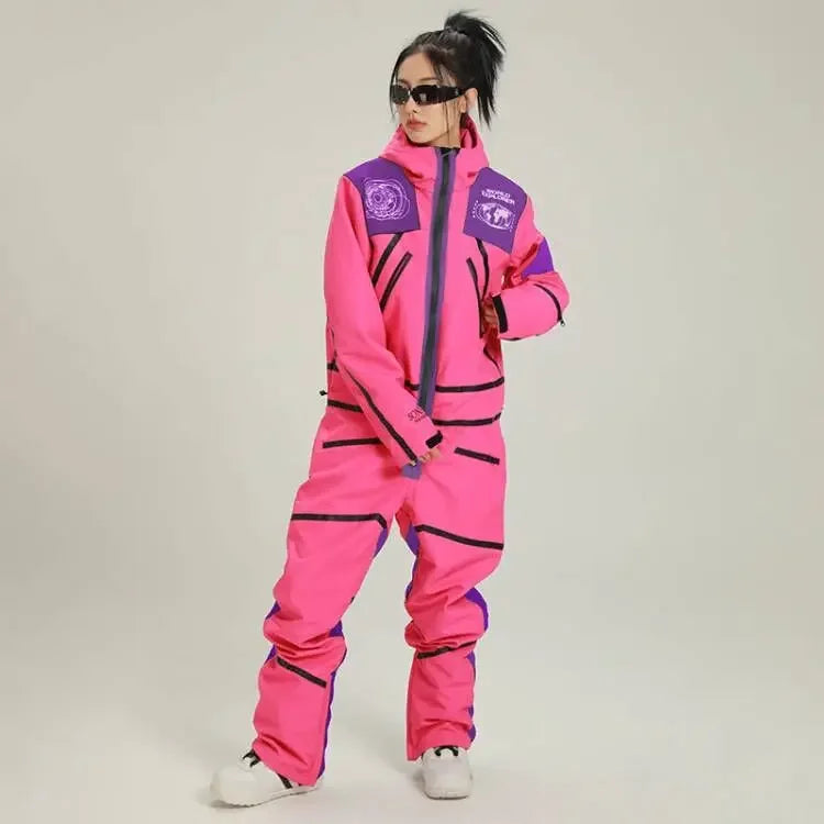 Damen Stylisch Einteiler Skianzug | Winter