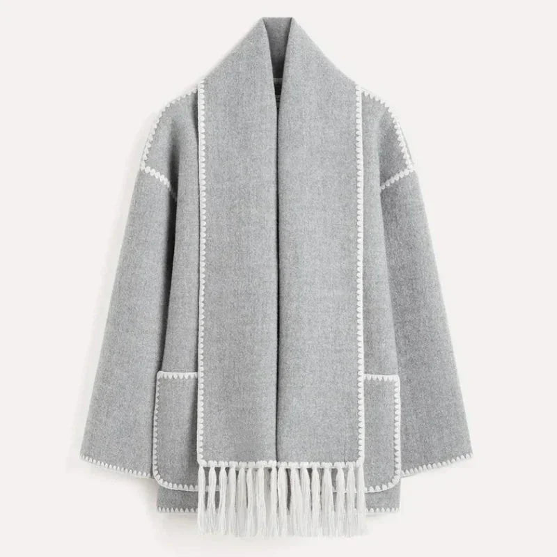 Liriane | Eleganter Mantel mit Schal