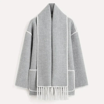 Liriane | Eleganter Mantel mit Schal