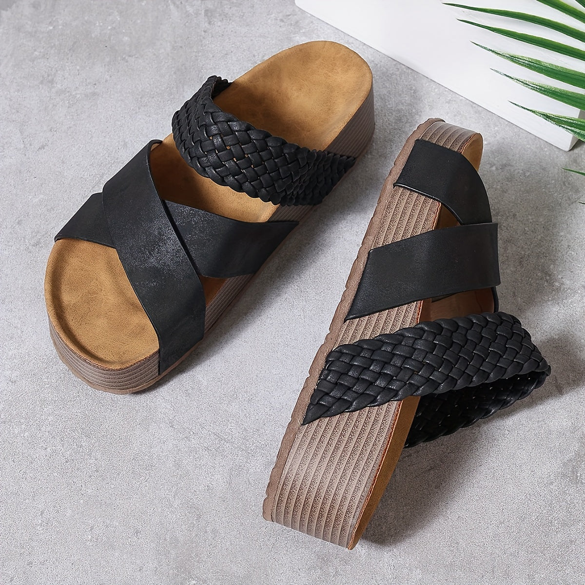 Braidella™ – Elegante Plateau Sandalen mit Geflochtenen Riemen für Damen