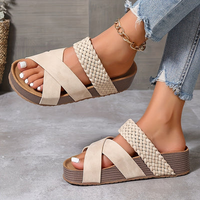 Braidella™ – Elegante Plateau Sandalen mit Geflochtenen Riemen für Damen