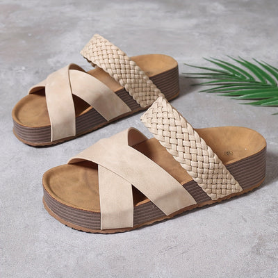 Braidella™ – Elegante Plateau Sandalen mit Geflochtenen Riemen für Damen