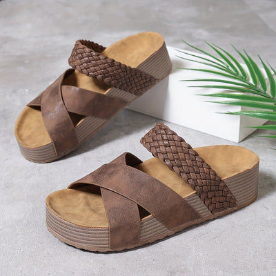 Braidella™ – Elegante Plateau Sandalen mit Geflochtenen Riemen für Damen