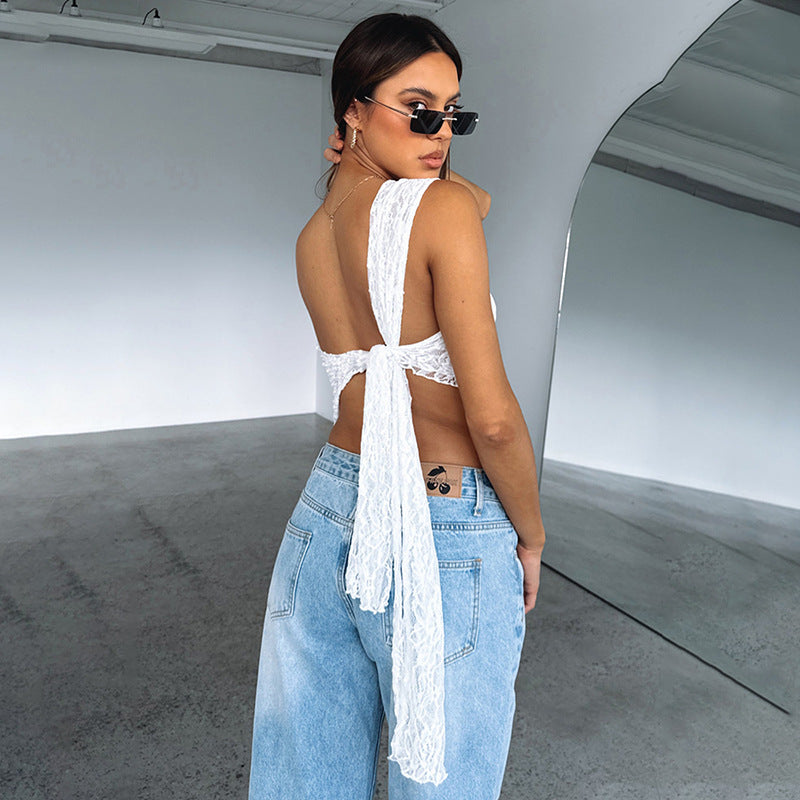 Asymmetrisches Spitzen-Top | Feminin & Verführerisch | One-Shoulder-Design