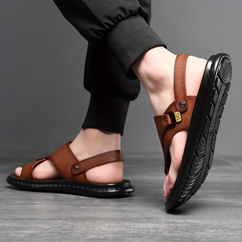 SummerEase™ – Komfortable Herren Leder Flip-Flops