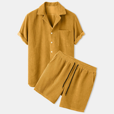 Herren Kurzes Samt Loungewear Set Premium Komfort