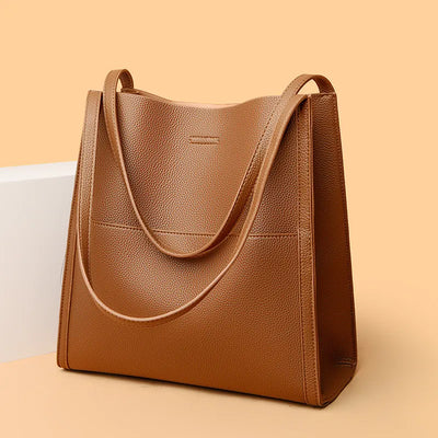 Damen Elegante Leder Schultertasche