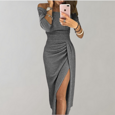 Elegantes Abendkleid für Damen mit langen Ärmeln