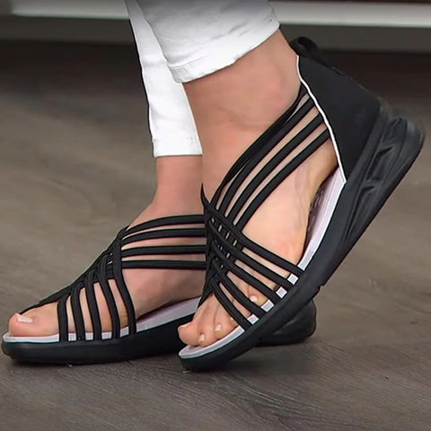 Barbara - Schicke Bequeme Damen Keilsandalen