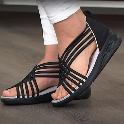 Barbara - Schicke Bequeme Damen Keilsandalen