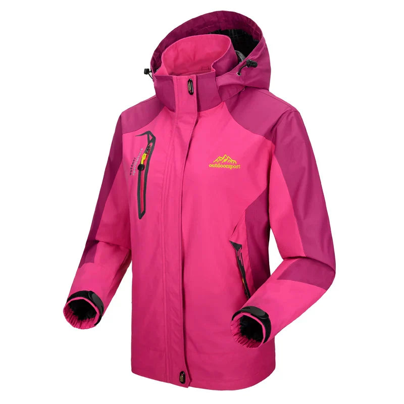 Warme stylische 3-in-1 wasserdichte Regenjacke mit Kapuze für Damen | Ideal für Herbst/Winter
