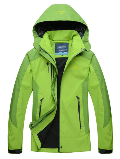 Warme stylische 3-in-1 wasserdichte Regenjacke mit Kapuze für Damen | Ideal für Herbst/Winter