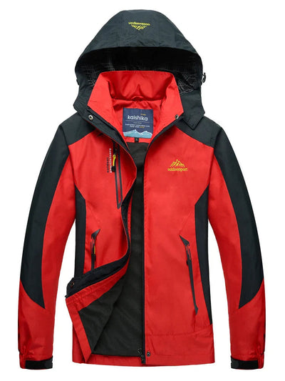 Warme stylische 3-in-1 wasserdichte Regenjacke mit Kapuze für Damen | Ideal für Herbst/Winter