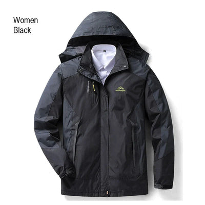 Warme stylische 3-in-1 wasserdichte Regenjacke mit Kapuze für Damen | Ideal für Herbst/Winter