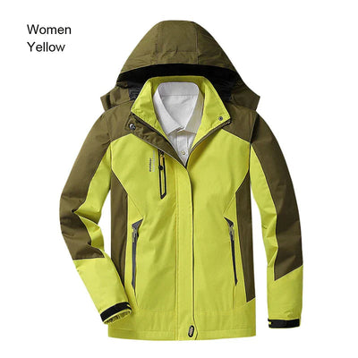 Warme stylische 3-in-1 wasserdichte Regenjacke mit Kapuze für Damen | Ideal für Herbst/Winter