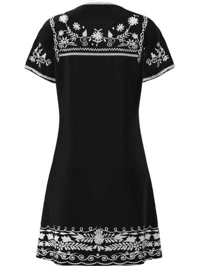 TropiBelle™ – Elegantes Sommerkleid mit stilvollem Tropenmuster