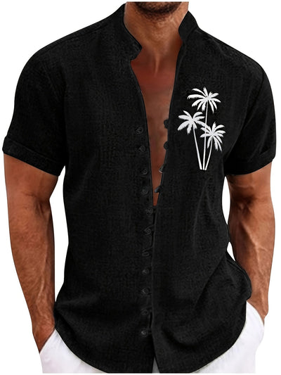 TropicaVibe™ – Lässiges Herren Kurzarmhemd mit Tropen-Print