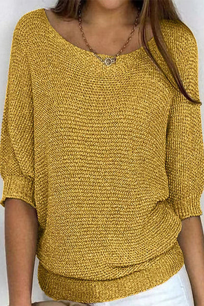 Damen Basic Rundhals Top Einfarbig Casual
