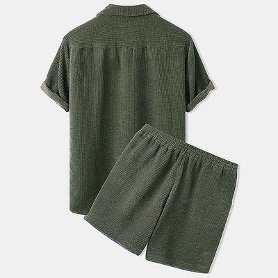 Herren Kurzes Samt Loungewear Set Premium Komfort