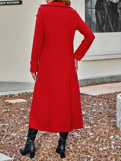 Damen Wintermantel mit Reverskragen - Warme Wollmischung für Eleganz & Komfort