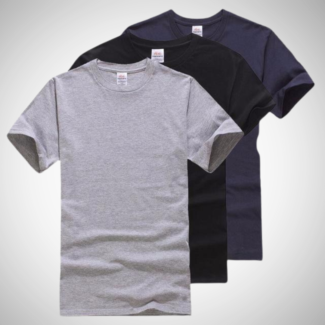 Fudus | Solide Baumwolle Klassische Herren T-Shirts