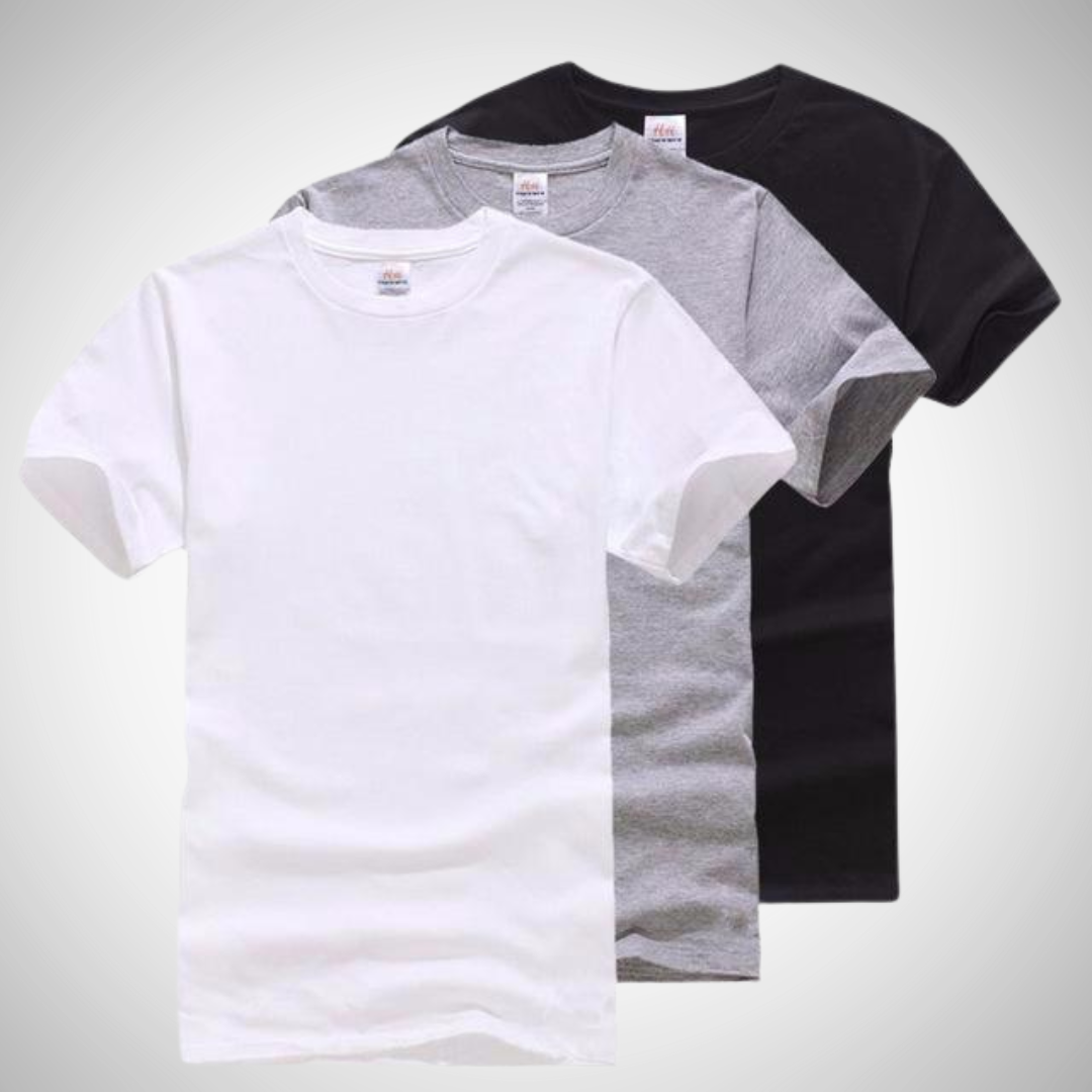 Fudus | Solide Baumwolle Klassische Herren T-Shirts