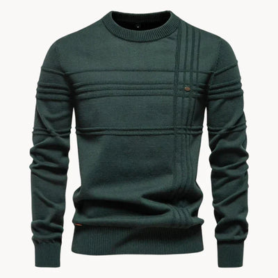 Strickpullover mit strukturiertem Rundhalsausschnitt für Männer