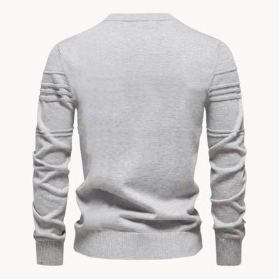 Strickpullover mit strukturiertem Rundhalsausschnitt für Männer