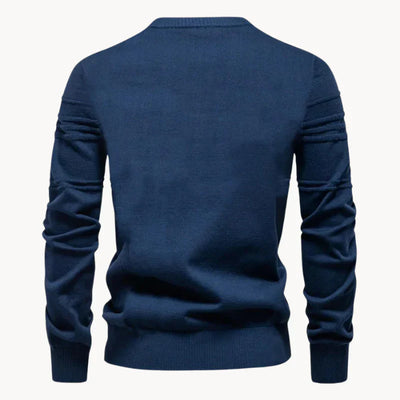 Strickpullover mit strukturiertem Rundhalsausschnitt für Männer