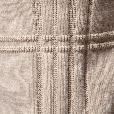 Strickpullover mit strukturiertem Rundhalsausschnitt für Männer