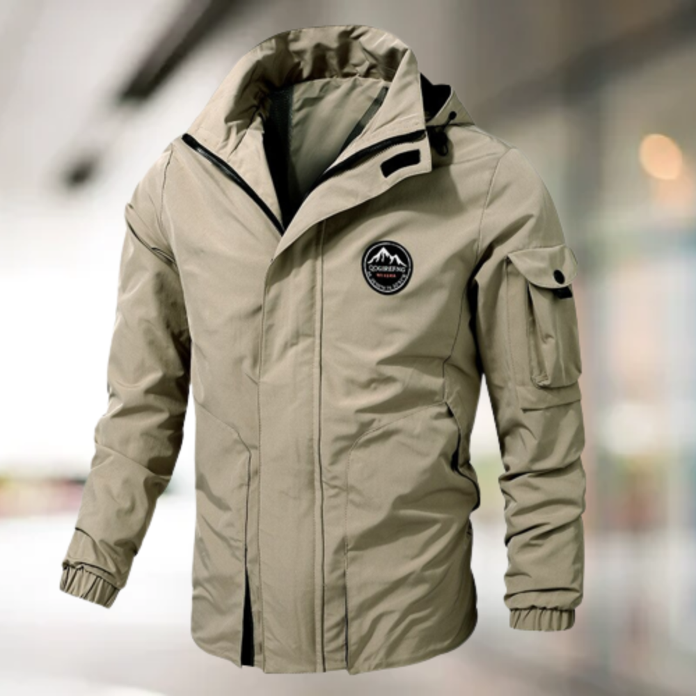 Wasserfeste Outdoor-Jacke mit Kapuze – Winddichte Jacke für Abenteuer und Trekking, funktionales Design für jedes Wetter