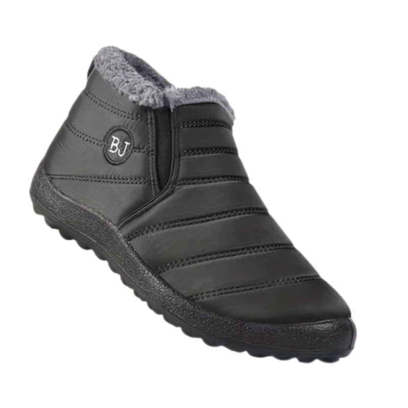 Winterschuhe Damen| Flach Knöchelhoch Mit Rundkappe