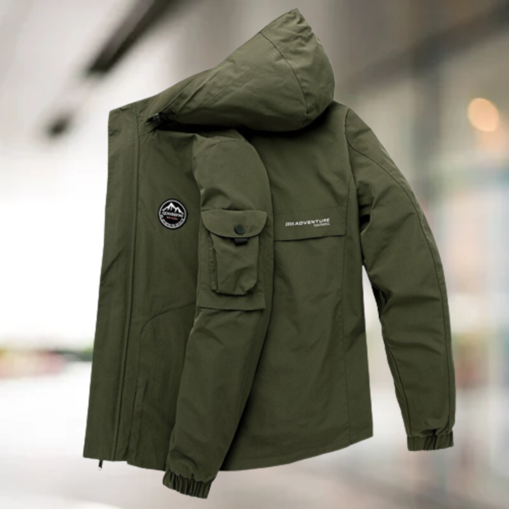 Wasserfeste Outdoor-Jacke mit Kapuze – Winddichte Jacke für Abenteuer und Trekking, funktionales Design für jedes Wetter