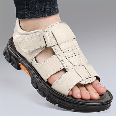 UrbanTrek™ – Komfortable Herren Ledersandalen mit Klettverschluss