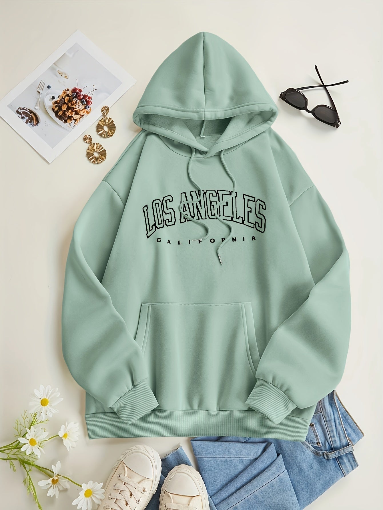 UrbanVibe™ – Trendiger Damen Hoodie mit Los Angeles Print