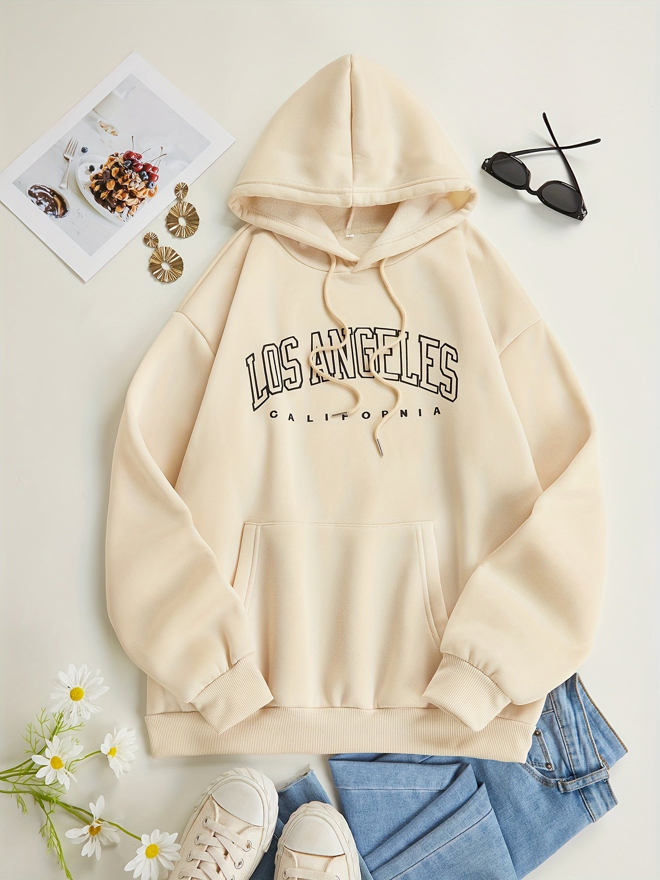UrbanVibe™ – Trendiger Damen Hoodie mit Los Angeles Print