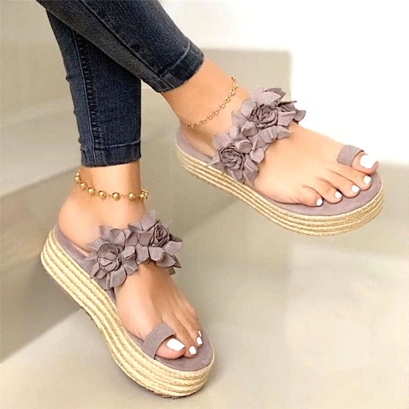 Carla - Elegante Damen Blumen Sandalen Florale Akzente