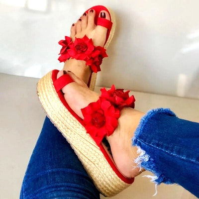 Carla - Elegante Damen Blumen Sandalen Florale Akzente