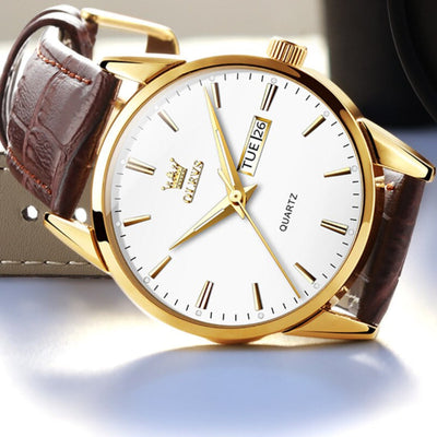 van Baerle® - Luxuriöse Business-Leder-Uhr