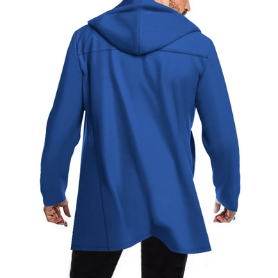 Herren Wollmantel Mit Kapuze - Doppelreihig Warm & Elegant