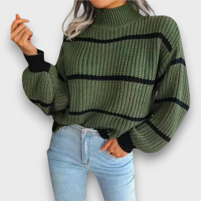Amelithra – Rollkragenpullover mit Streifen